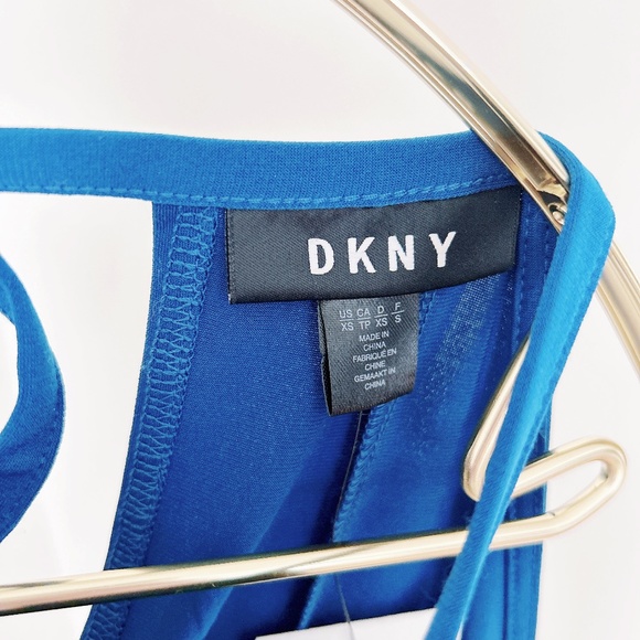 Brand new DKNY summer sleeveless midi blue dress - Picture 3 of 4